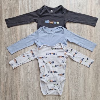 Lots 3 body manches longues 86cm H&M