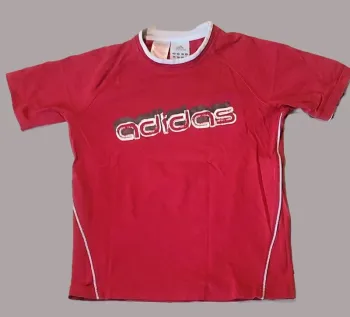 👕 T-shirt Adidas Rouge – Garçon 12 ans – Style Sport & Confort