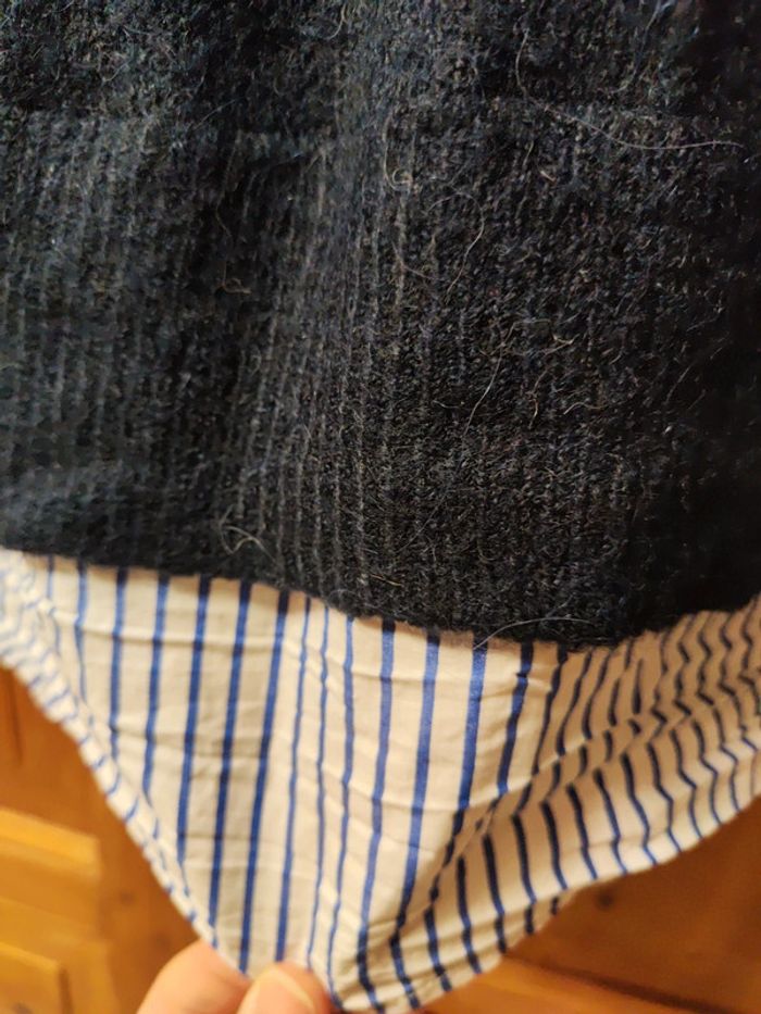 Pull Kookaï bleu marine chemise - photo numéro 3