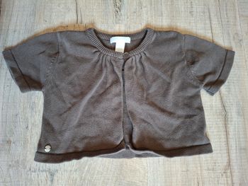 Gilet gris marron fille 18 mois