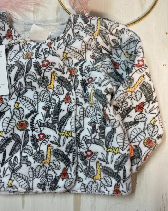 Gilet bébé fille - réversible - neuf - Dpam - Taille 12 mois - photo numéro 4