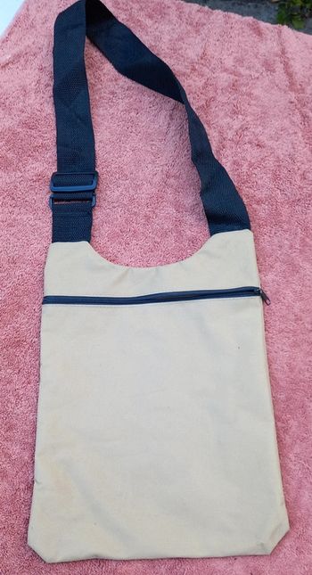 Grande sacoche bandoulière mixte moka