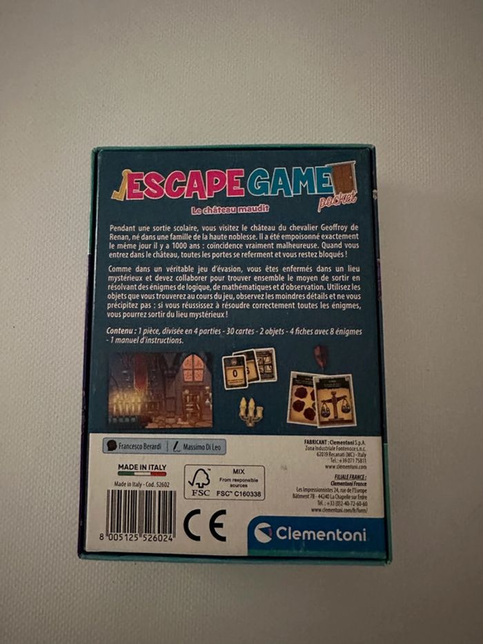 Jeu escape Game clementoni - photo numéro 2