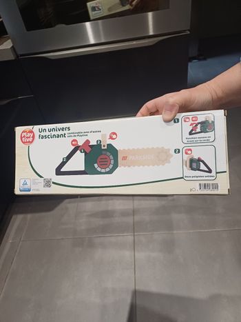 Jouet tronçonneuse en bois