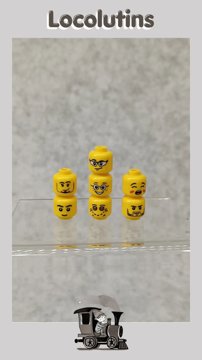 🚂 Lot de 7 têtes de figurines - photo numéro 3