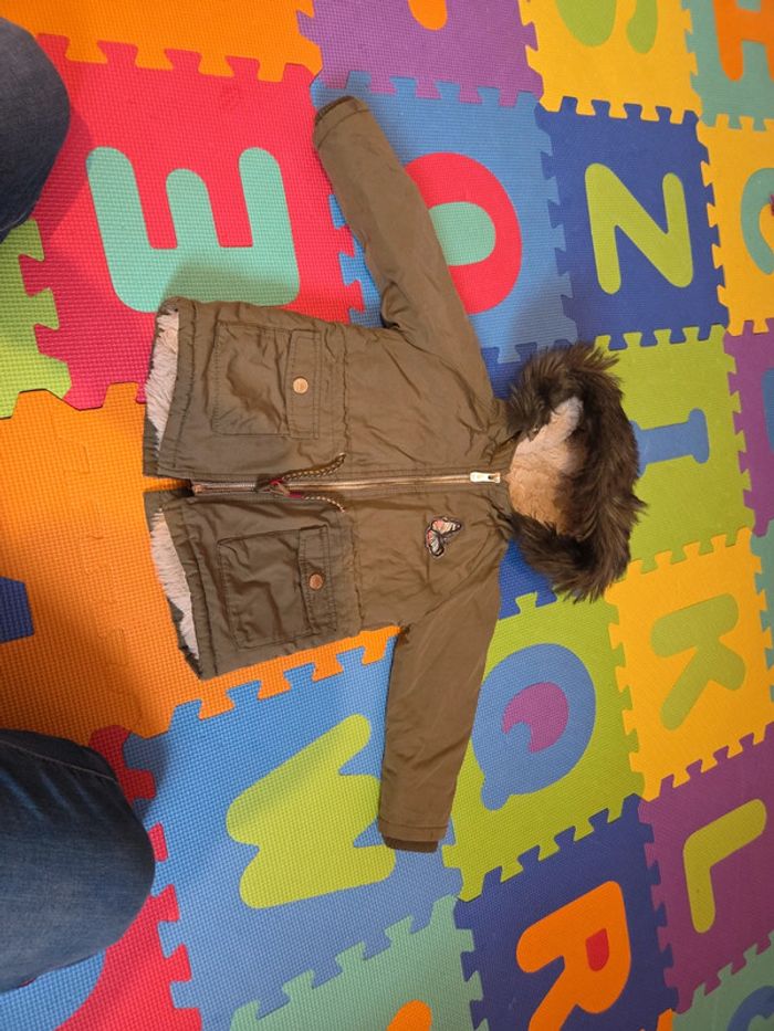 Manteau a capuche chaud 12/18 mois - photo numéro 2