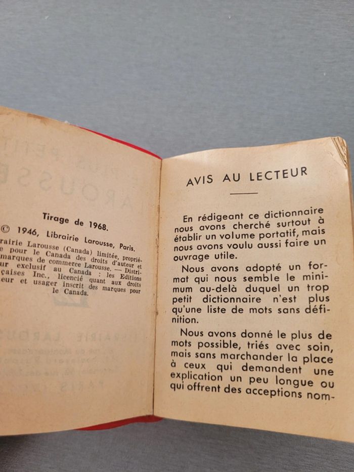 Livre Le plus petit larousse 1968 - photo numéro 3