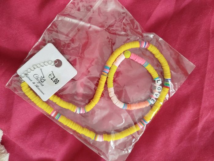 Bracelet Love et collier ensemble neuf avec étiquette - photo numéro 3