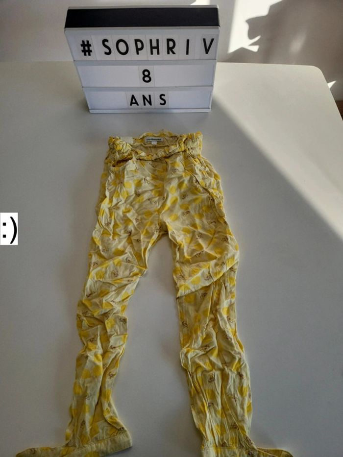 Pantalon fluide jaune 8 ans - photo numéro 2