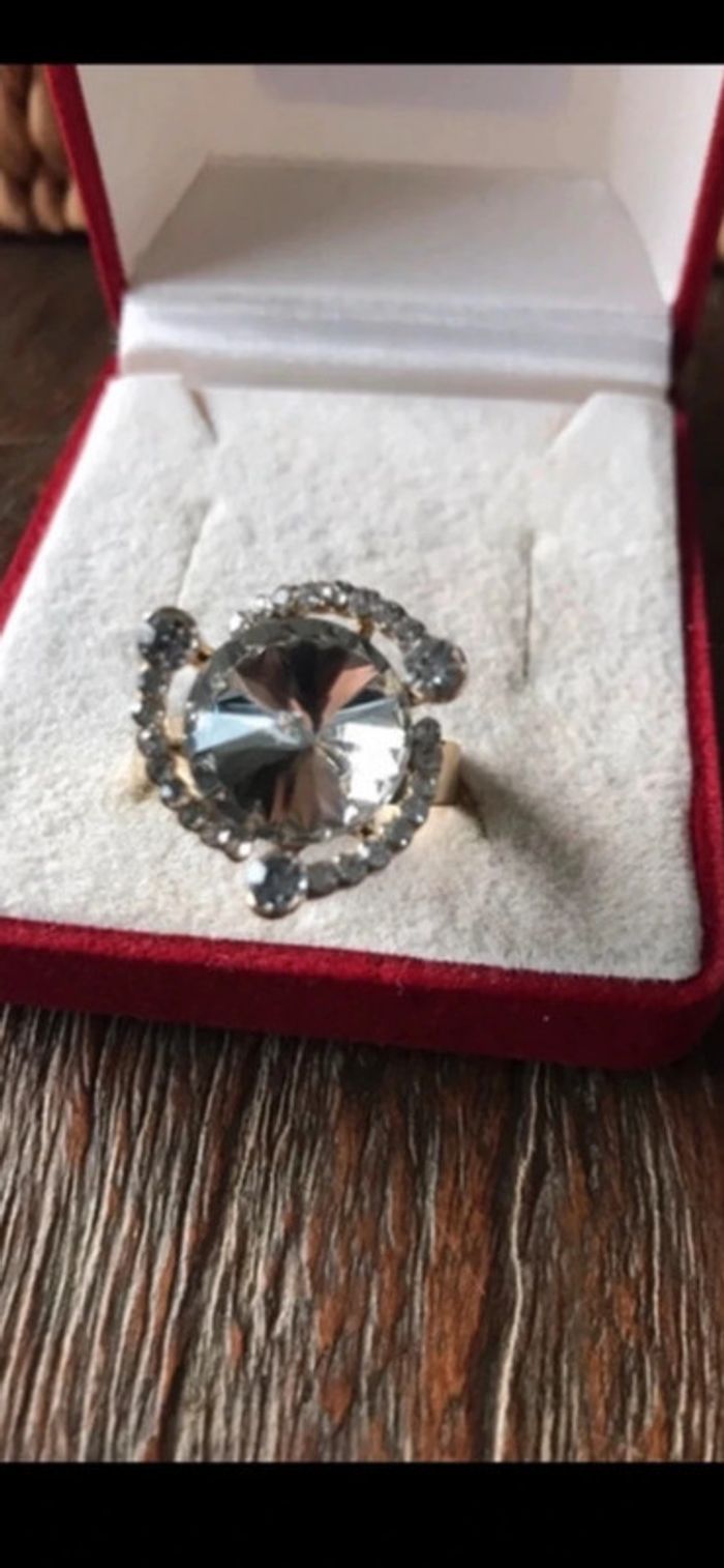 Magnifique bague réglage avec pierre et strass - photo numéro 10