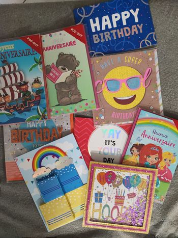 Lot carte anniversaire