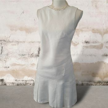 Robe en lin blanc chic soirée cérémonie mariage