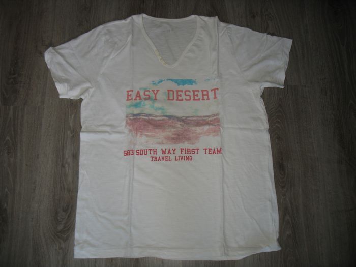 TEE SHIRT MC ÉCRU "U COLLECTION" - TAILLE M - n°01