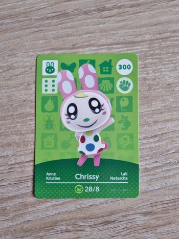 Carte Amiibo Animal Crossing série 4 n°300 Kristine