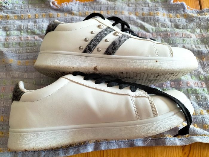 Basket blanche motif léopard 36 - photo numéro 3