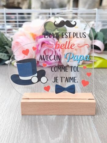Plaque cœur " PAPA "