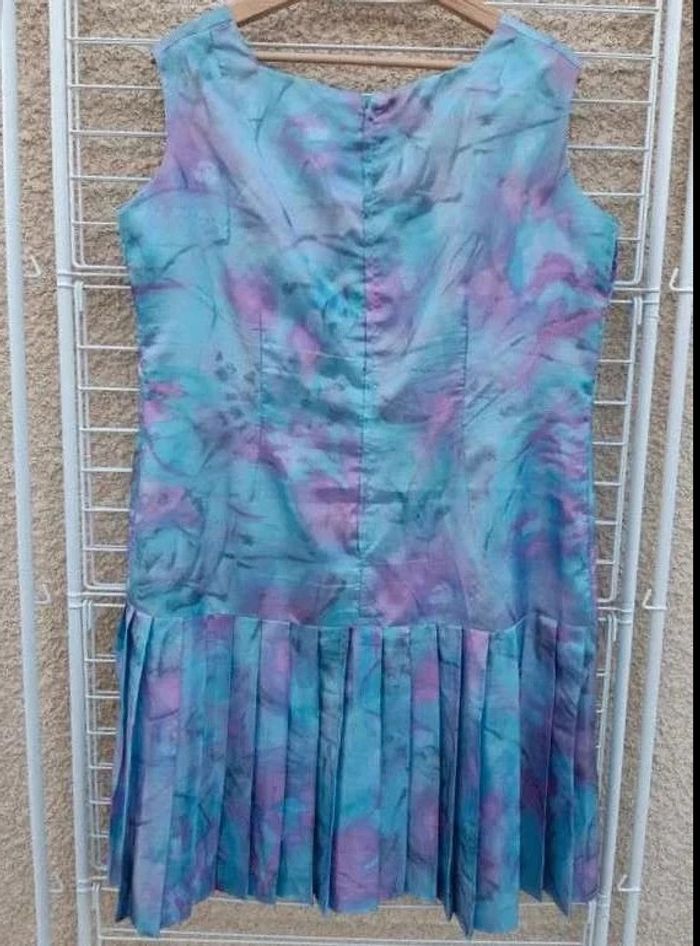 Robe été sans manche Vintage - Fait mains - 50/52 - photo numéro 4