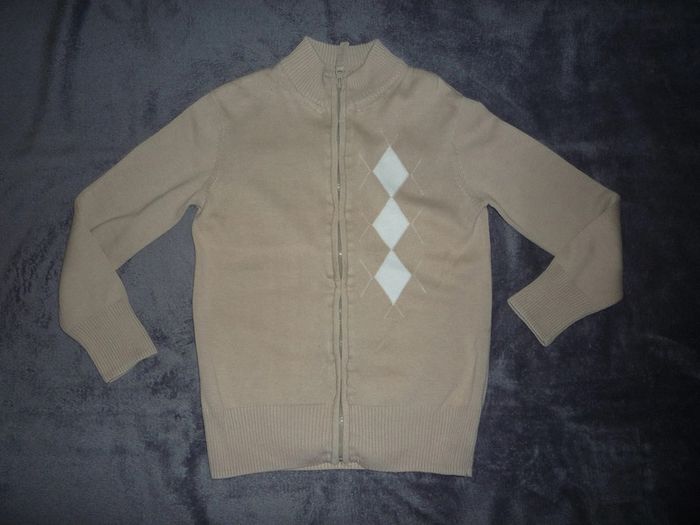 GILET FIN BEIGE GARÇON "ORCHESTRA" - 10 ANS - n°02