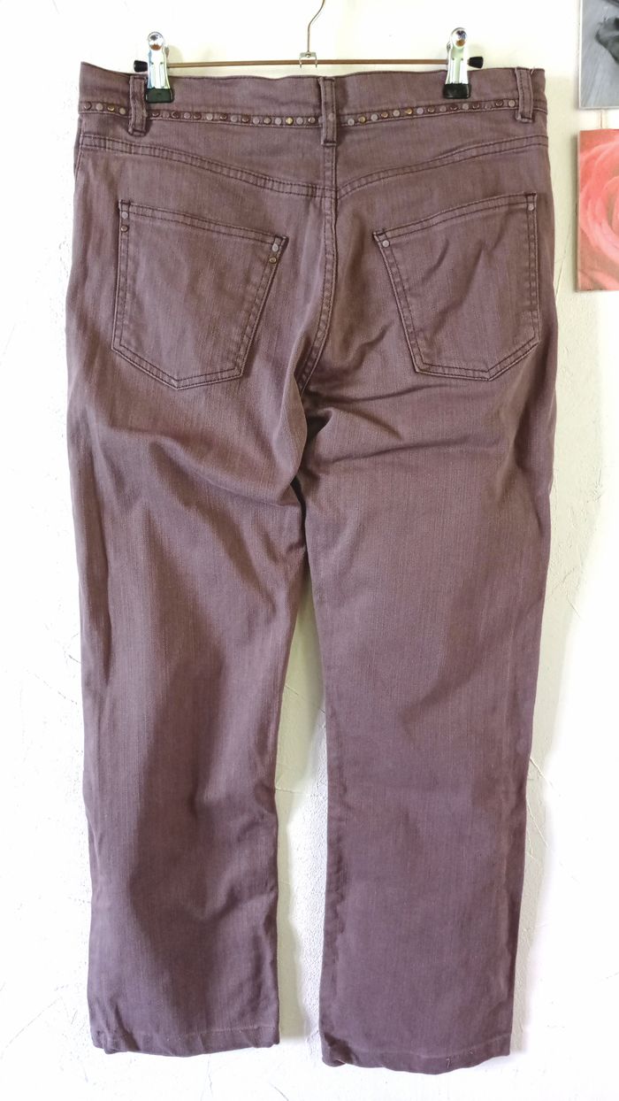 🌸Jean marron, Caroll , taille 42 XL - photo numéro 4