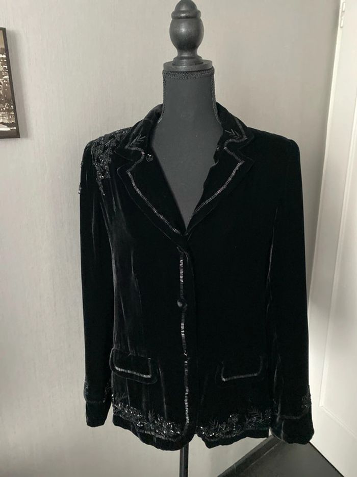 Veste velours noire