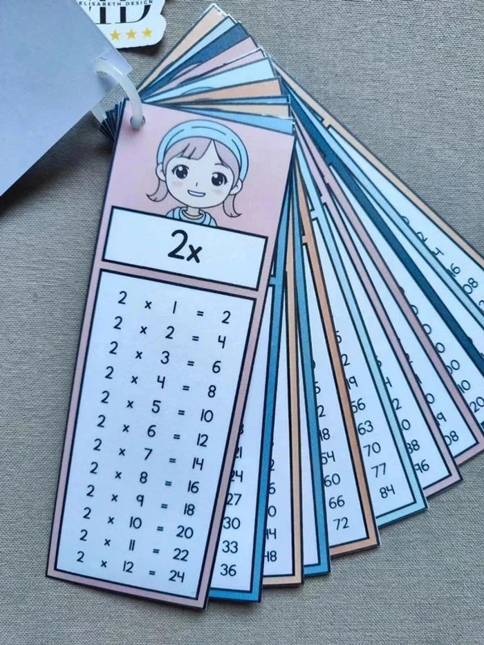 Carnet tables de multiplications de 1 à 12 - photo numéro 3