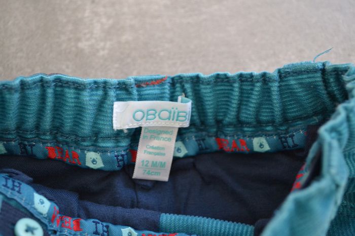 Ensemble t-shirt et pantalon Obaibi 12 mois (74cm) - photo numéro 8