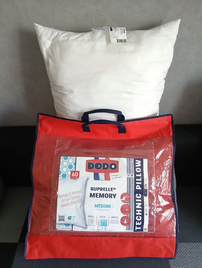 Oreiller Dodo à mémoire de forme, Suprelle Memory - Neuf - photo numéro 2