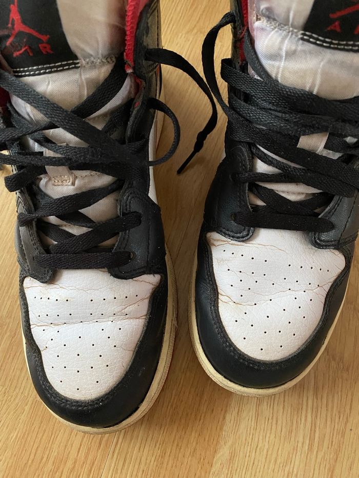 Nike air Jordan 1 mid White/gym red black - photo numéro 3