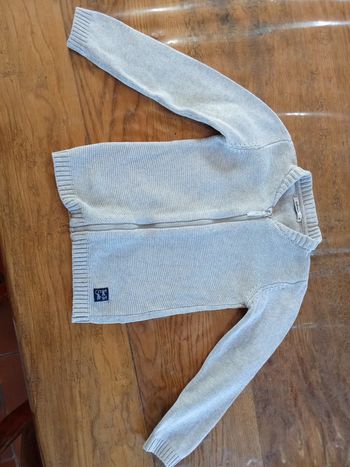 Gilet zippé gris