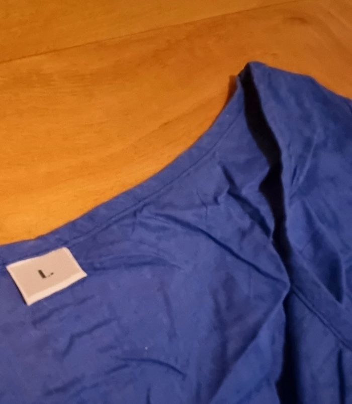 blouse sans manche bleu électrique taille 40 - photo numéro 2