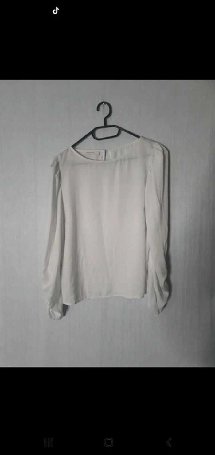 Blouse blanche effet satinée