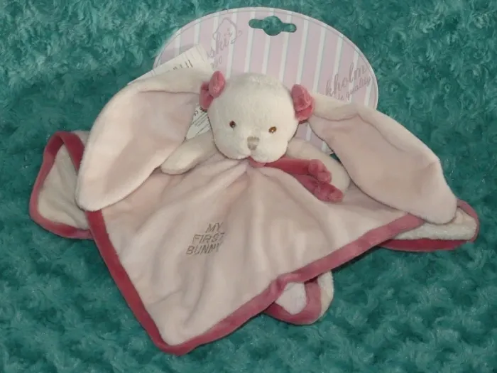 Doudou plat, lapin my first bunny rose Bukowski 🐰Neuf