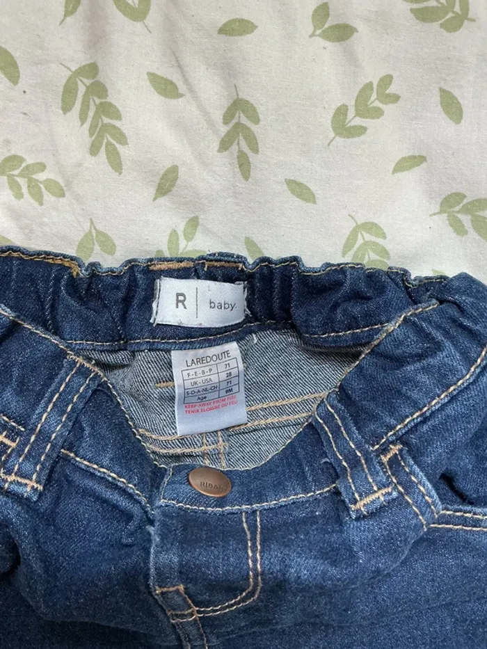 jean taille réglable bleu la redoute 9 mois - photo numéro 4