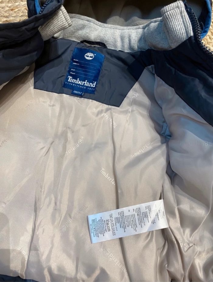 Blouson doudoune manteau à capuche Timberland 6 mois - photo numéro 3