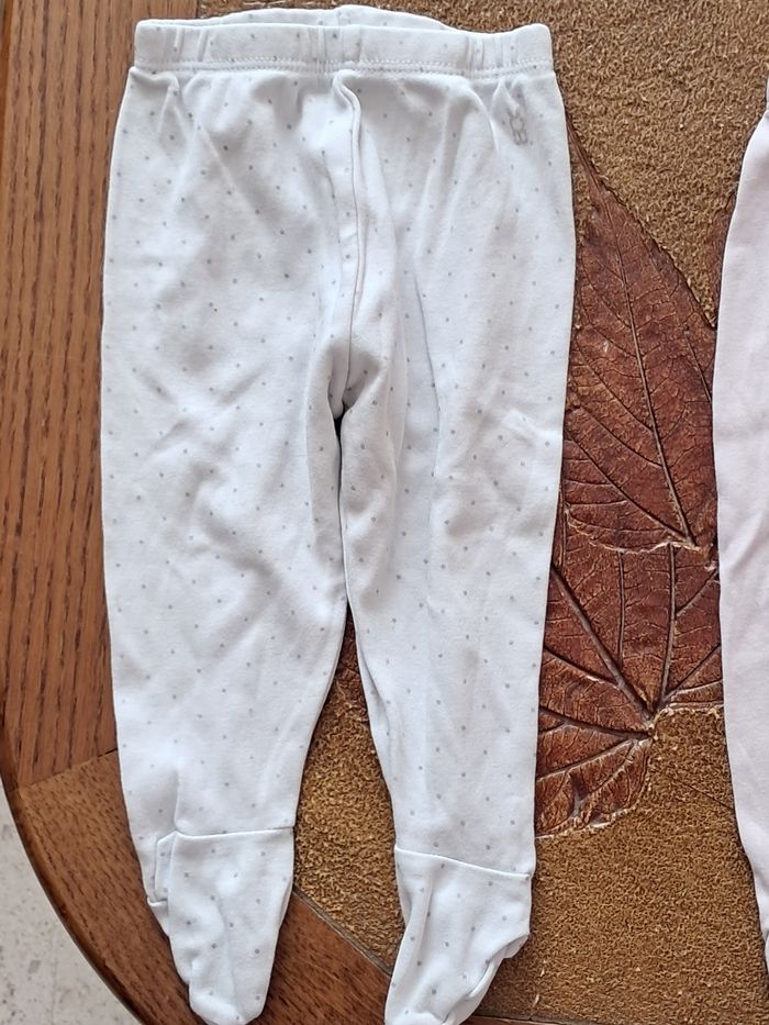 Lot de 2 bas de pantalon de pyjamas 6 mois - photo numéro 2