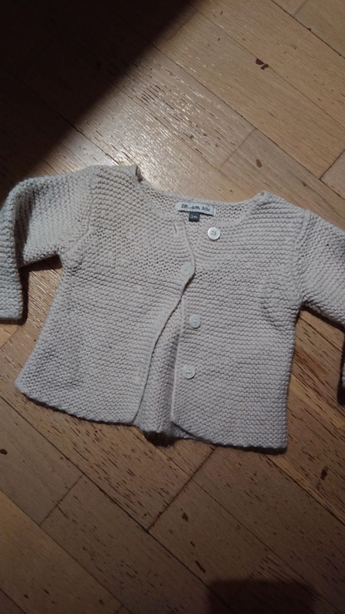 Gilet epais crème / blanc