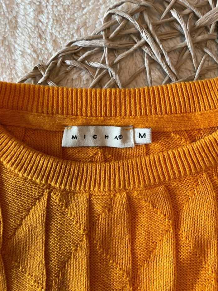 Superbe pull moutarde - photo numéro 3