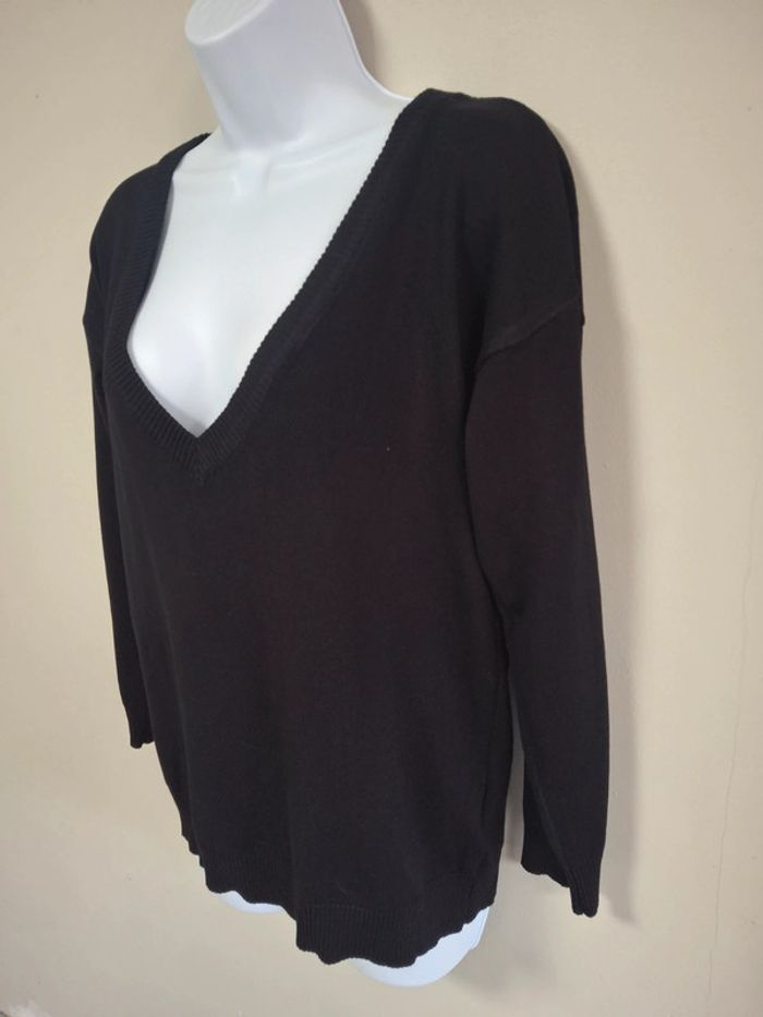 Pull col en V manches 3/4 taille 38/40