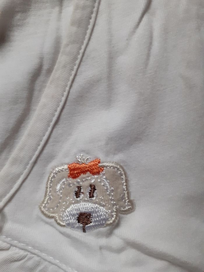 Boléro blanc motif chien - photo numéro 2