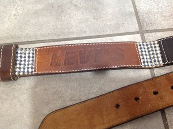 Ceinture homme en cuir marron vintage Levis