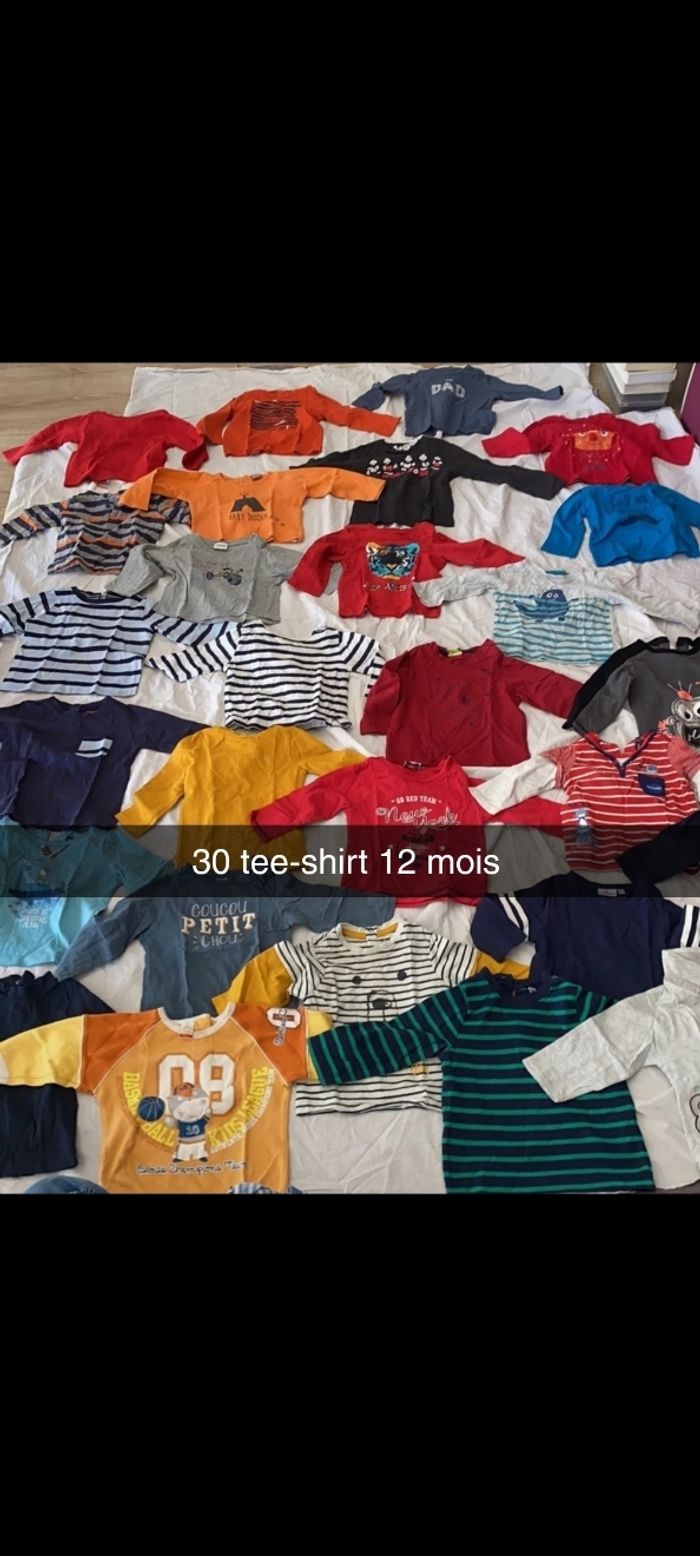 Maxi lot de 531 vêtements garçon qui vont du 3 mois au 24 mois - photo numéro 7