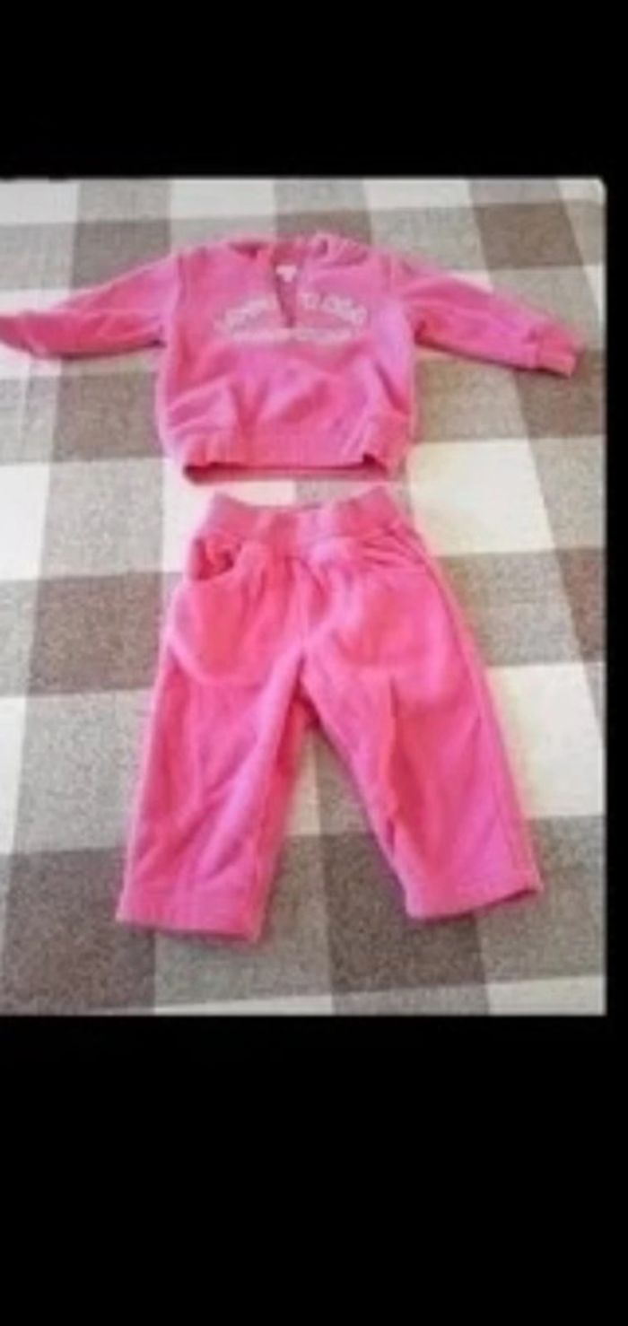 Jogging pull et pantalon rose Tex 6 mois neuf