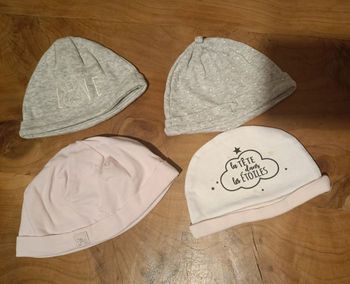 Lot de bonnets 0/3mois