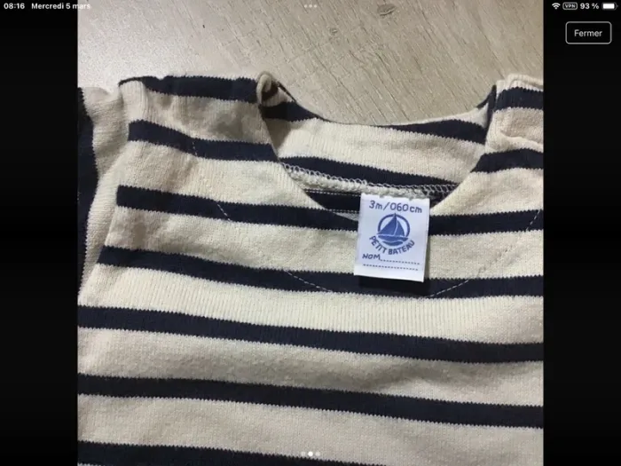 Lot vêtements bébé petit bateau - photo numéro 2