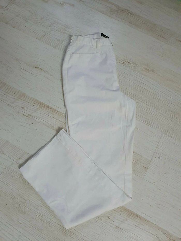 Beau pantalon blanc taille élastique coté T: 38 - photo numéro 8