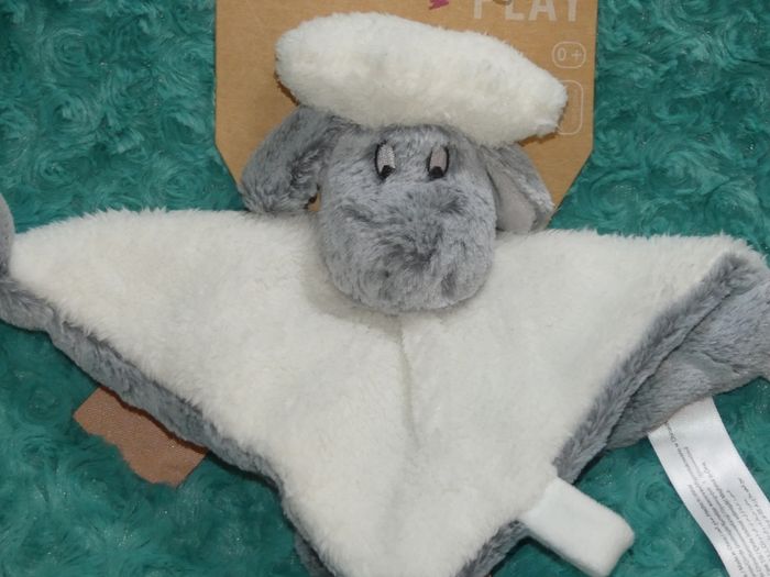 Doudou plat mouton blanc gris Tape à l'oeil TAO 🐏Neuf - photo numéro 2