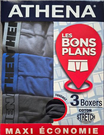 Pack de 3 Boxers Athena Taille M. 