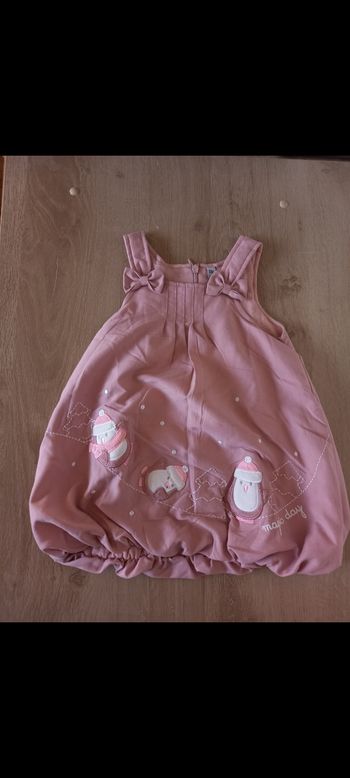 Robe fille bonhomme de neige 12 mois