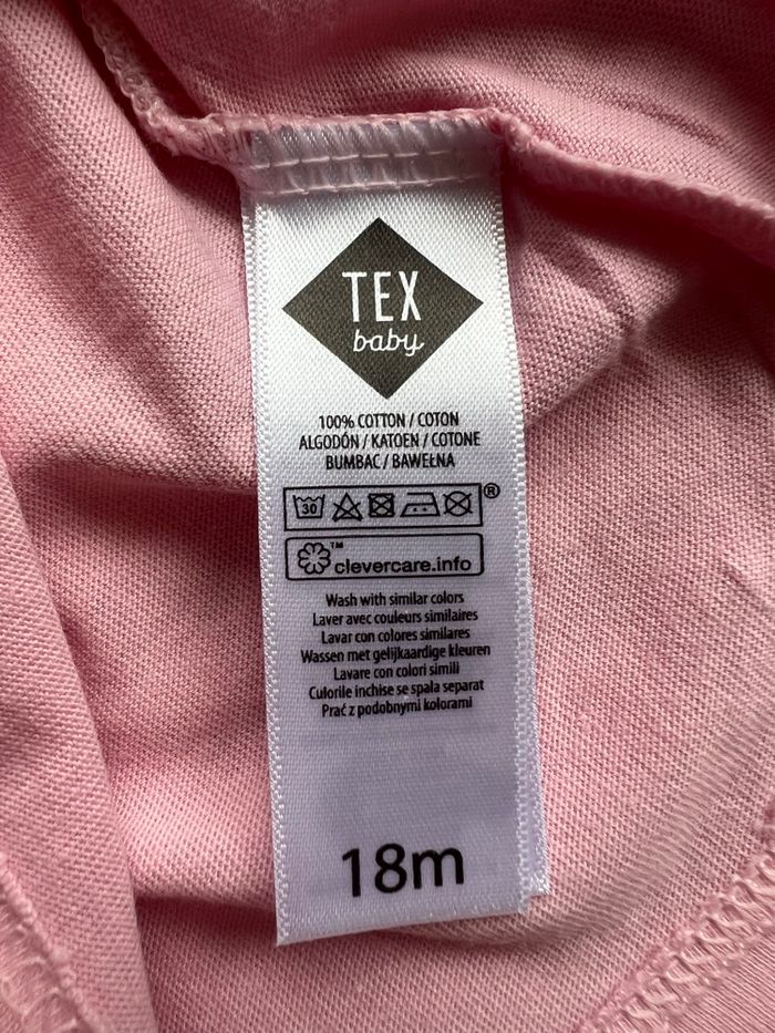 Look tee-shirts et pantalon roses taille 18 mois Tex - photo numéro 4