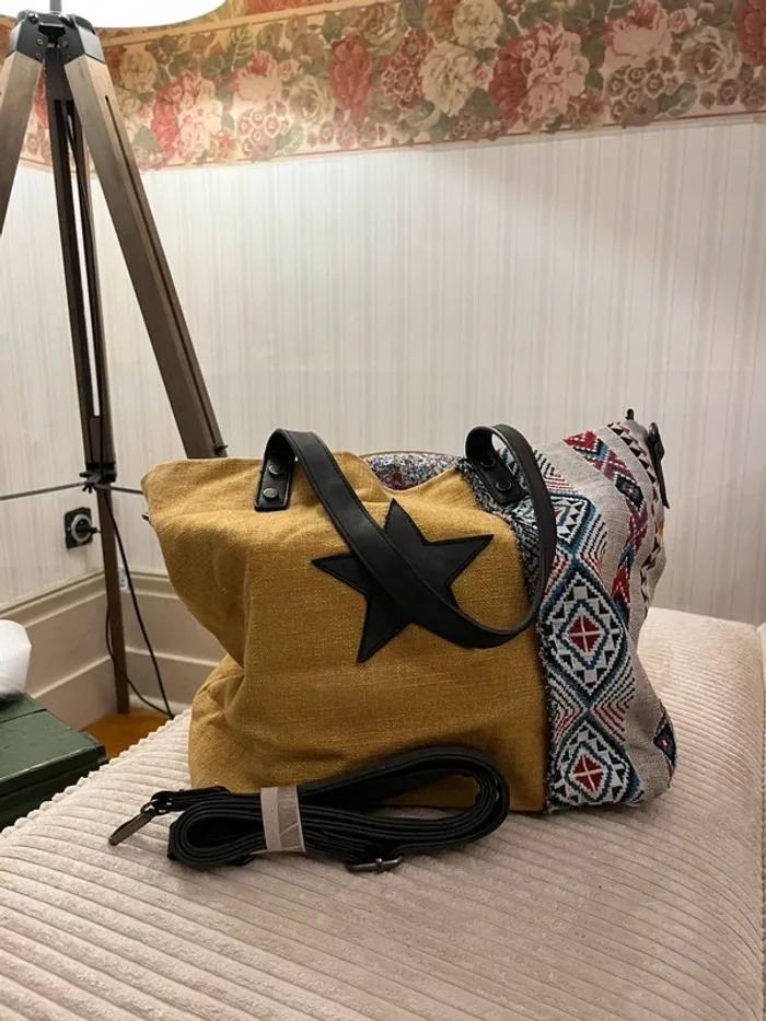 Sac à main en toile / bandoulière